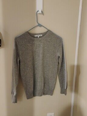 The Cashmere Project Women's Side Sleeve Trim Crewneck Sweater 100% Cashmere XS